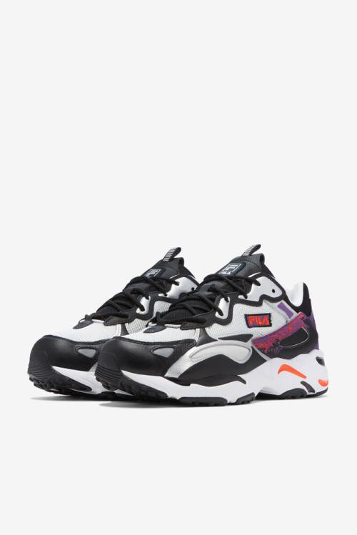 Black / Red Orange / Purple Men's Fila Ray Tracer 2 Nxt Sneakers | Fila651NT