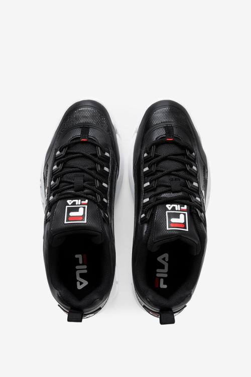 Black / Red / White Men's Fila Disruptor 2 No-sew Sneakers | Fila694XV