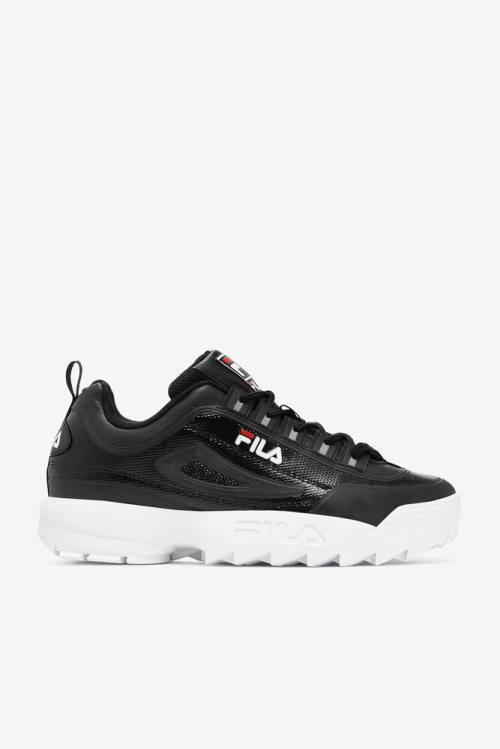 Black / Red / White Men\'s Fila Disruptor 2 No-sew Sneakers | Fila694XV