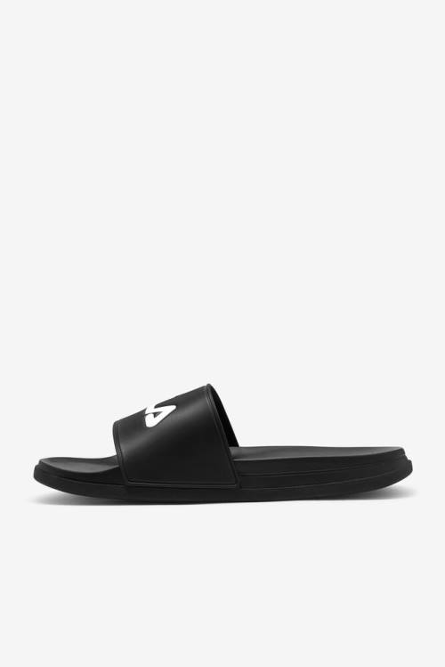 Black / Red / White Men's Fila Drifter Luxe Slides | Fila742TR