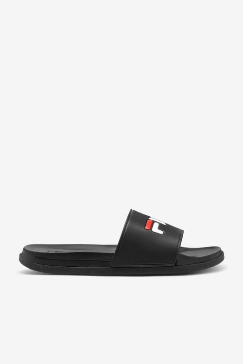 Black / Red / White Men\'s Fila Drifter Luxe Slides | Fila742TR