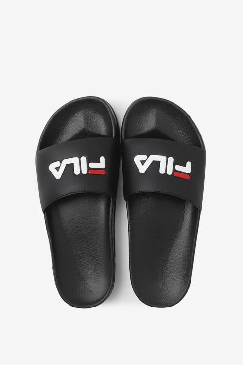 Black / Red / White Men's Fila Drifter Slides | Fila917KT