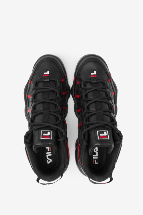 Black / Red / White Men's Fila Stackhouse Spaghetti Sneakers | Fila307OL