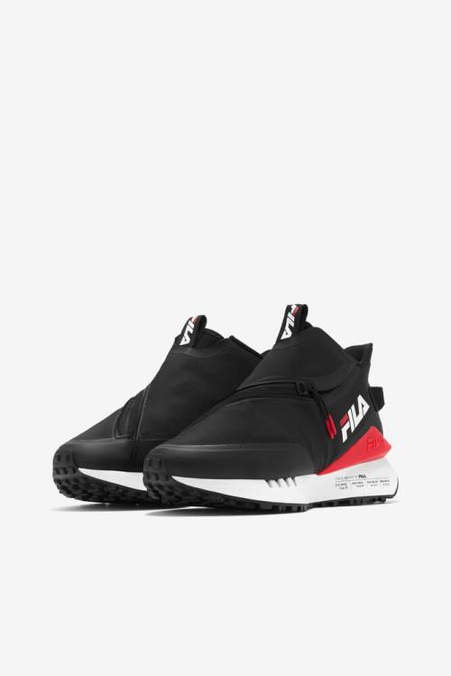 Black / Red / White Women's Fila Space Runner Sneakers | Fila248SE