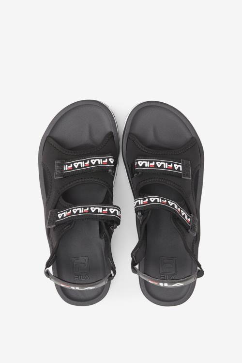 Black / Red / White Women's Fila Spot Eva Sandals | Fila608GK