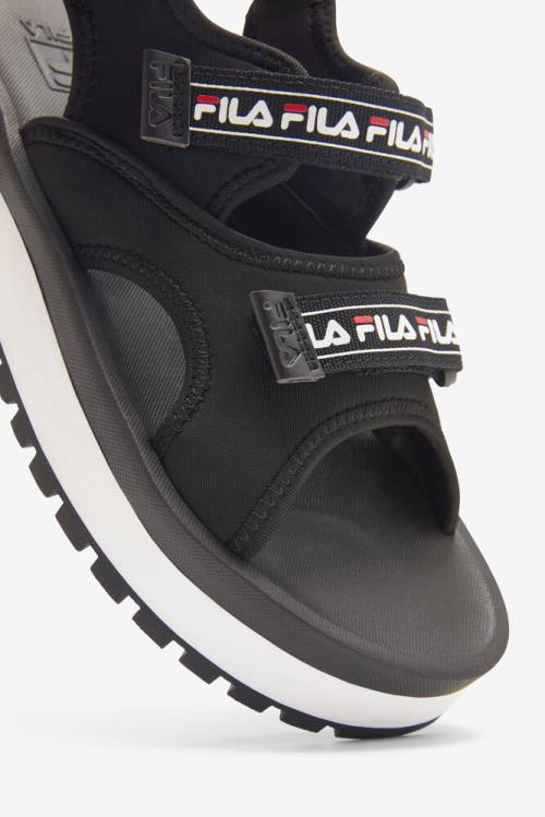 Black / Red / White Women's Fila Spot Eva Sandals | Fila608GK