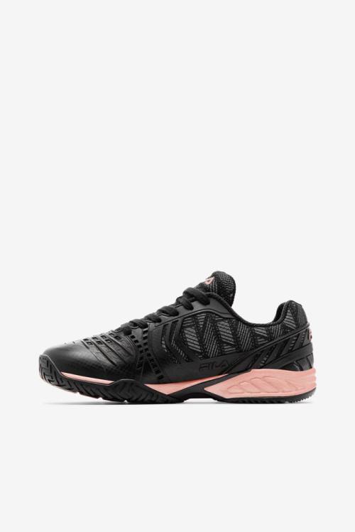 Black / Rose Gold Women's Fila Axilus 2.5 Energized Tennis Shoes | Fila563EF