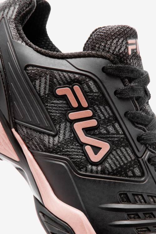 Black / Rose Gold Women's Fila Axilus 2.5 Energized Tennis Shoes | Fila563EF