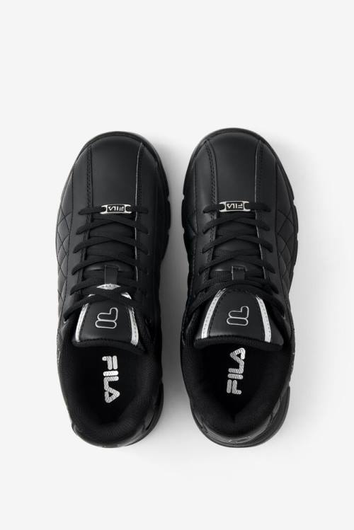 Black / Silver Men's Fila Fulcrum 3 Sneakers | Fila562XI