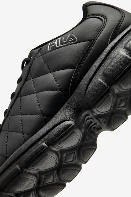 Black / Silver Men's Fila Fulcrum 3 Sneakers | Fila562XI