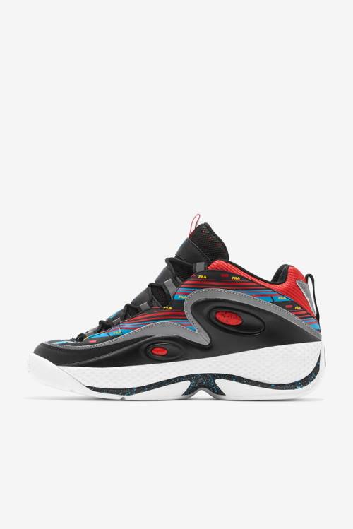 Black / Turquoise / Red Men's Fila Grant Hill 3 Sneakers | Fila146GM