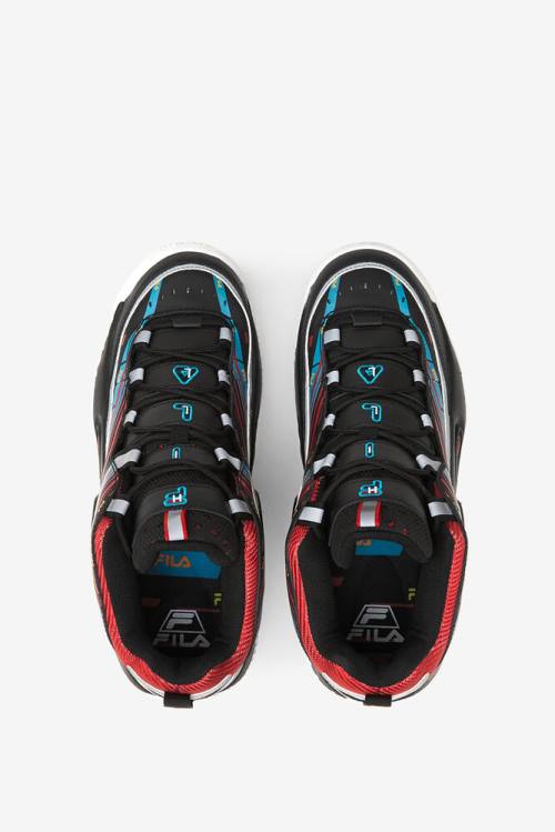 Black / Turquoise / Red Men's Fila Grant Hill 3 Sneakers | Fila146GM