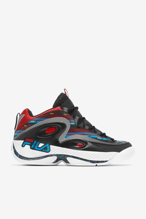 Black / Turquoise / Red Men\'s Fila Grant Hill 3 Sneakers | Fila146GM