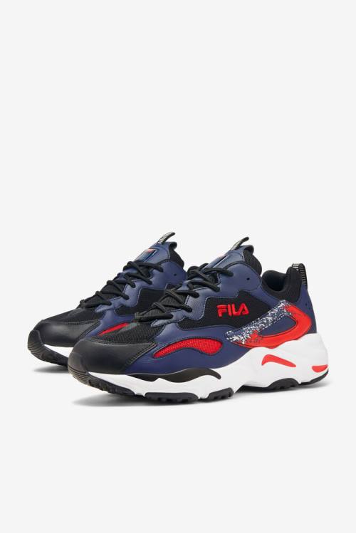 Black / White / Blue Men's Fila Ray Tracer 2 Sneakers | Fila807UF