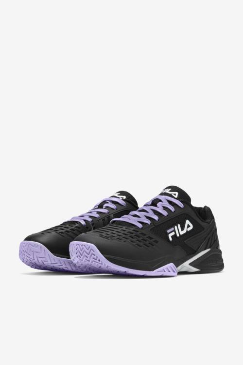 Black / White / Lavender Men's Fila Axilus 2 Energized Tennis Shoes | Fila547XM