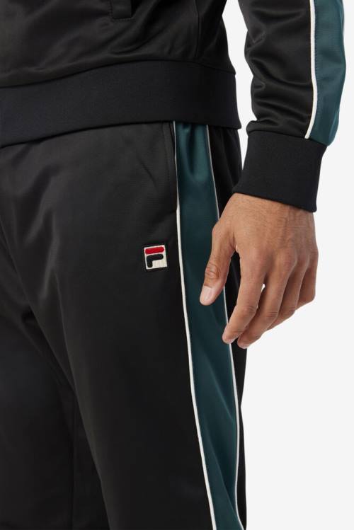 Black / White Men's Fila Elijah Track Pants | Fila584OU