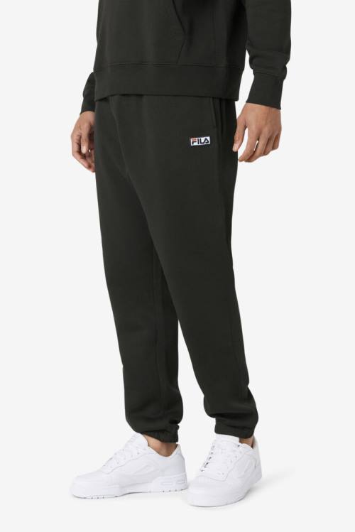 Black / White Men's Fila Garin Jogger Pants | Fila054SB