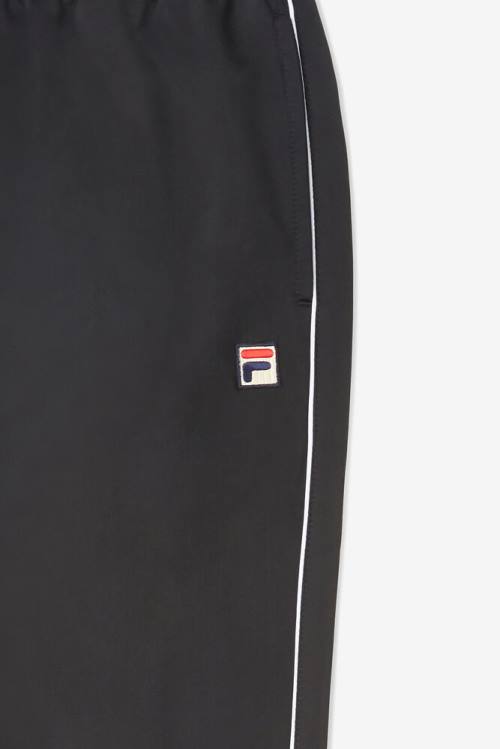 Black / White Men's Fila Italia Track Pants | Fila051HF