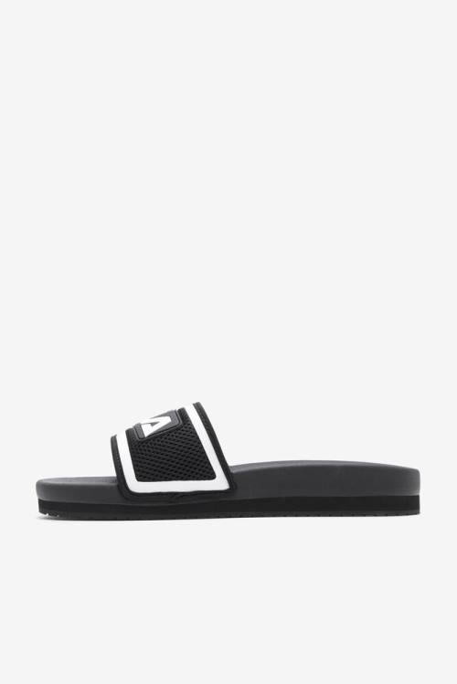 Black / White Men's Fila Lunar Slides | Fila250YS