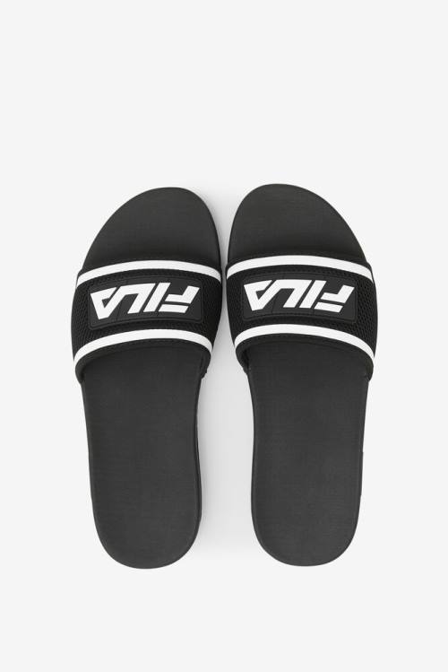 Black / White Men's Fila Lunar Slides | Fila250YS