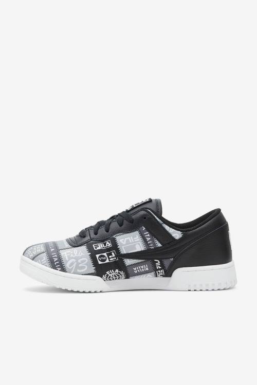 Black / White Men's Fila Original Fitness Patchwork Sneakers | Fila540JX