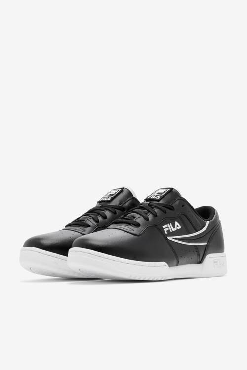 Black / White Men's Fila Original Fitness Sneakers | Fila932UG