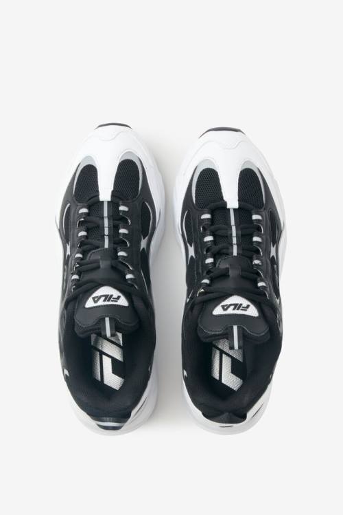 Black / White / Metal Silver Men's Fila Trigate Sneakers | Fila497UQ