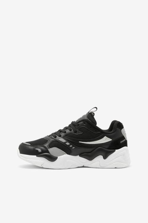 Black / White / Metal Women's Fila Sonicburst Sneakers | Fila847LJ