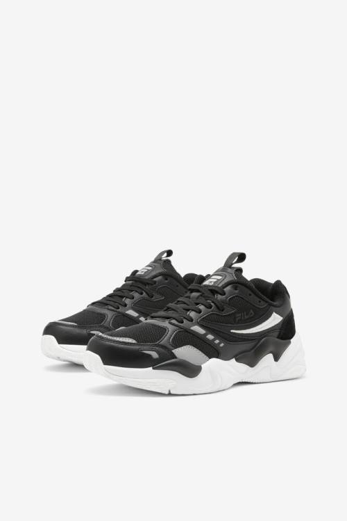 Black / White / Metal Women's Fila Sonicburst Sneakers | Fila847LJ