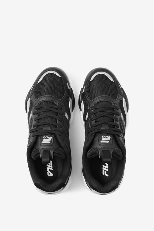 Black / White / Metal Women's Fila Sonicburst Sneakers | Fila847LJ