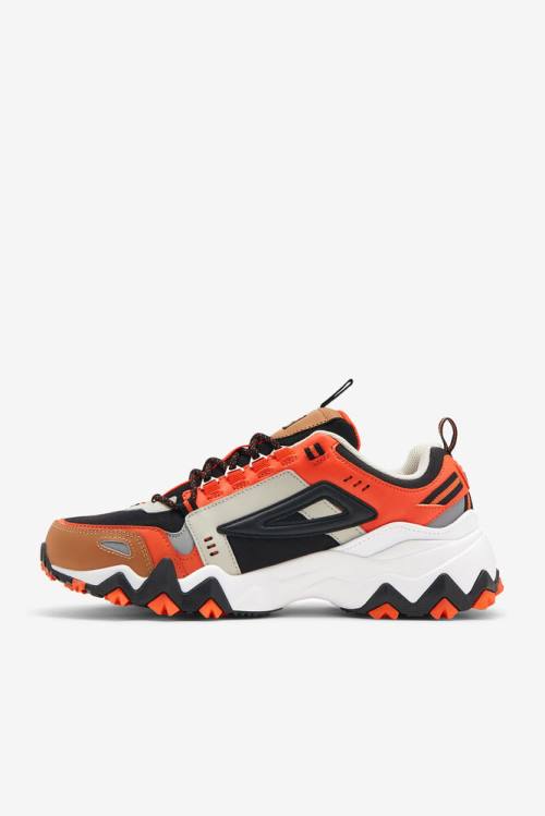 Black / White / Orange Men's Fila Oakmont TR Sneakers | Fila251WM