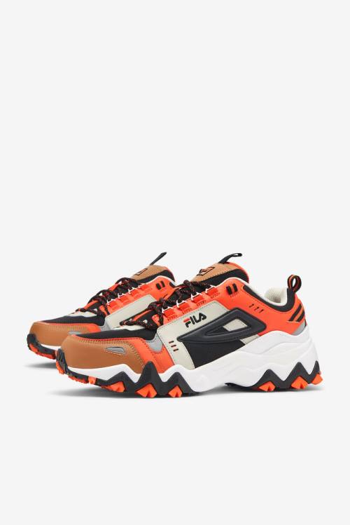 Black / White / Orange Men's Fila Oakmont TR Sneakers | Fila251WM