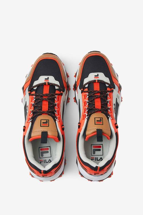 Black / White / Orange Men's Fila Oakmont TR Sneakers | Fila251WM