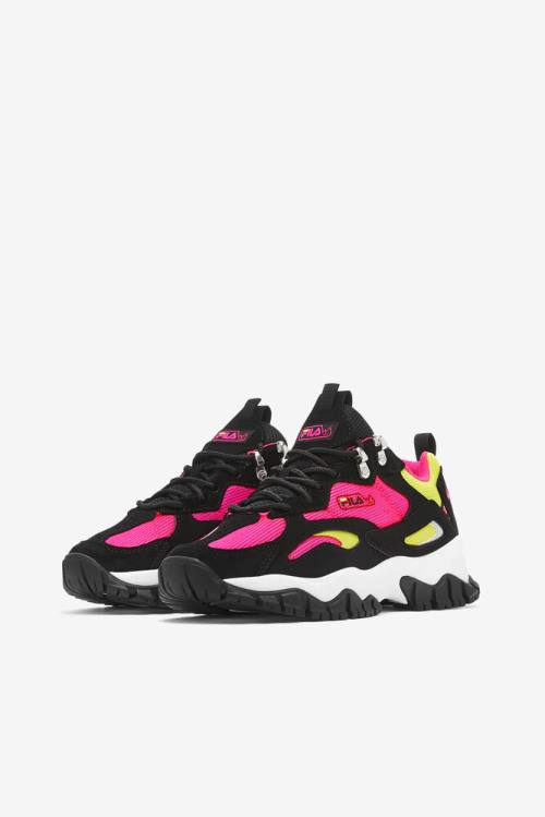 Black / White / Pink Women's Fila Ray Tracer Tr 2 Sneakers | Fila173BY