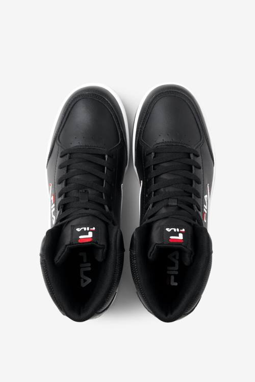 Black / White / Red Men's Fila Bbn 92 Mid Basketball Shoes | Fila578PE