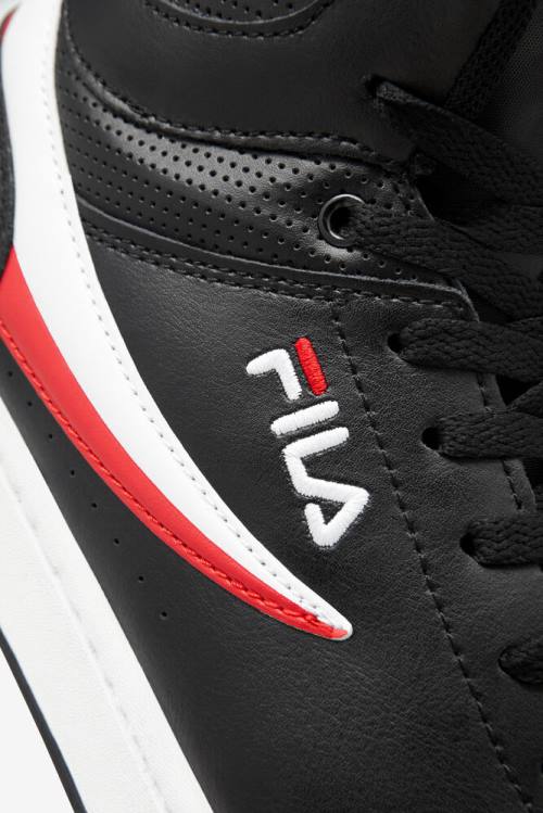 Black / White / Red Men's Fila Bbn 92 Mid Basketball Shoes | Fila578PE