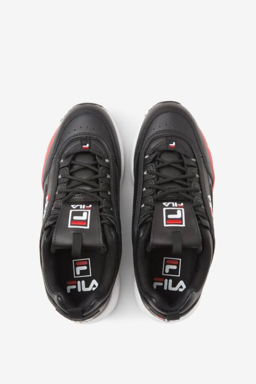 Black / White / Red Men's Fila Disruptor 2 X Sneakers | Fila087CV