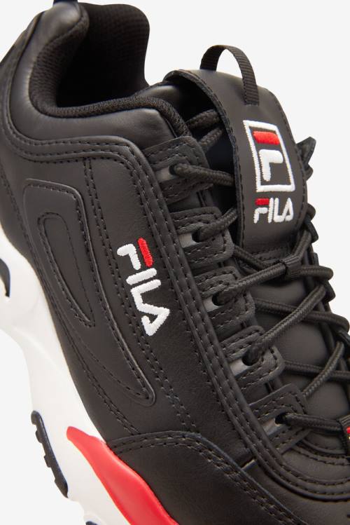 Black / White / Red Men's Fila Disruptor 2 X Sneakers | Fila087CV