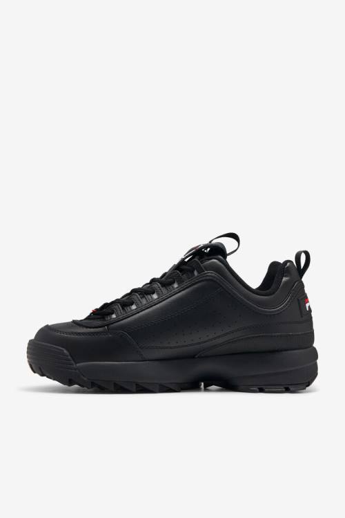 Black / White / Red Men's Fila Disruptor 2 Premium Sneakers | Fila596TO