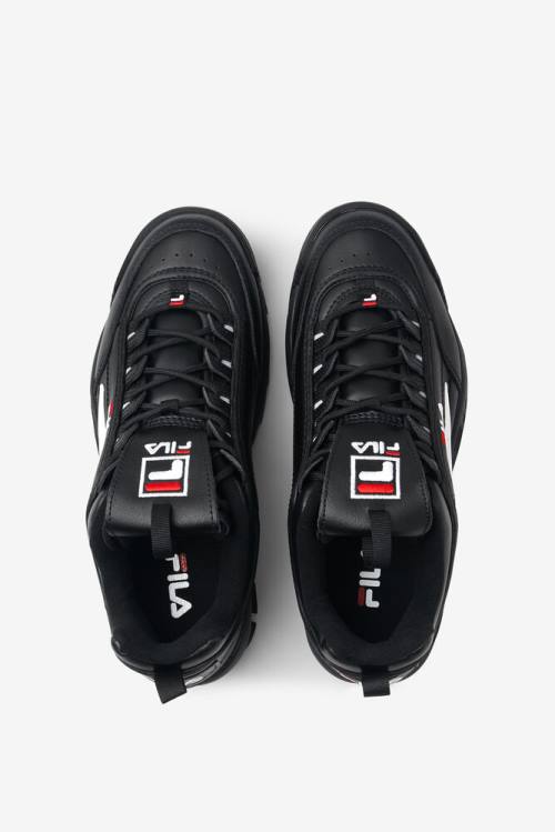 Black / White / Red Men's Fila Disruptor 2 Premium Sneakers | Fila596TO