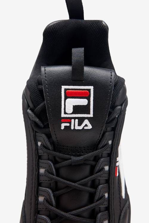 Black / White / Red Men's Fila Disruptor 2 Premium Sneakers | Fila596TO