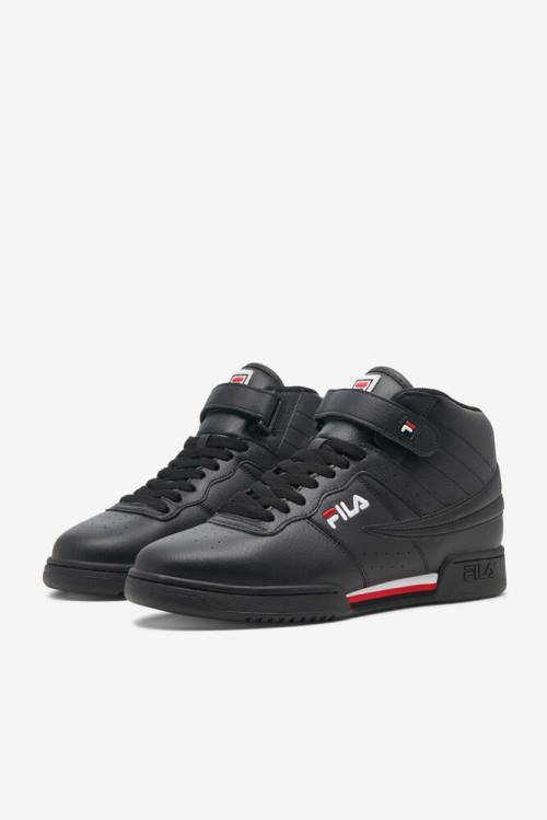 Black / White / Red Men's Fila F-13 Sneakers | Fila532RQ