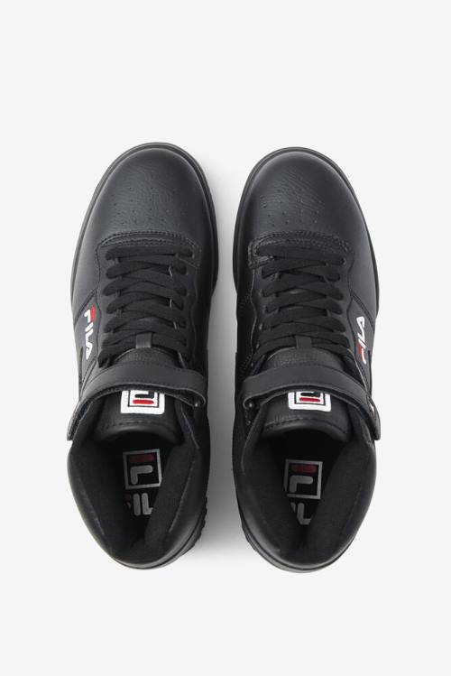 Black / White / Red Men's Fila F-13 Sneakers | Fila532RQ