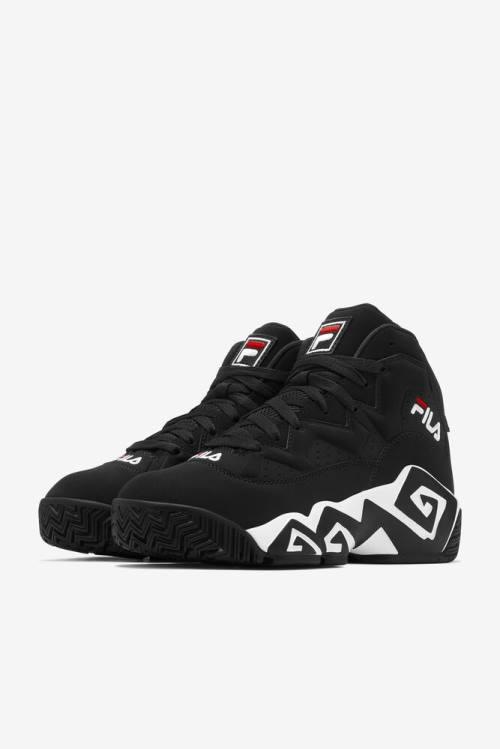 Black / White / Red Men's Fila Mb Sneakers | Fila518WR