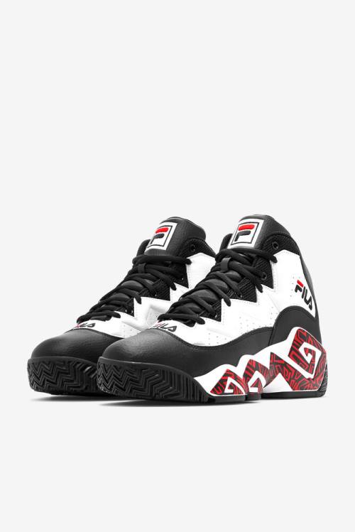 Black / White / Red Men's Fila Mb Sneakers | Fila618LM