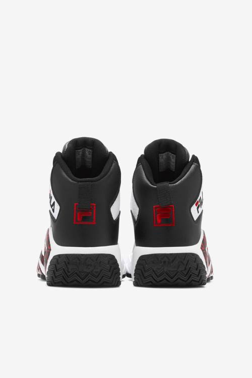 Black / White / Red Men's Fila Mb Sneakers | Fila618LM