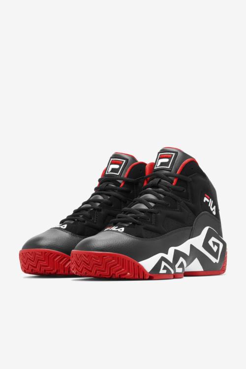 Black / White / Red Men's Fila Mb Sneakers | Fila954OH