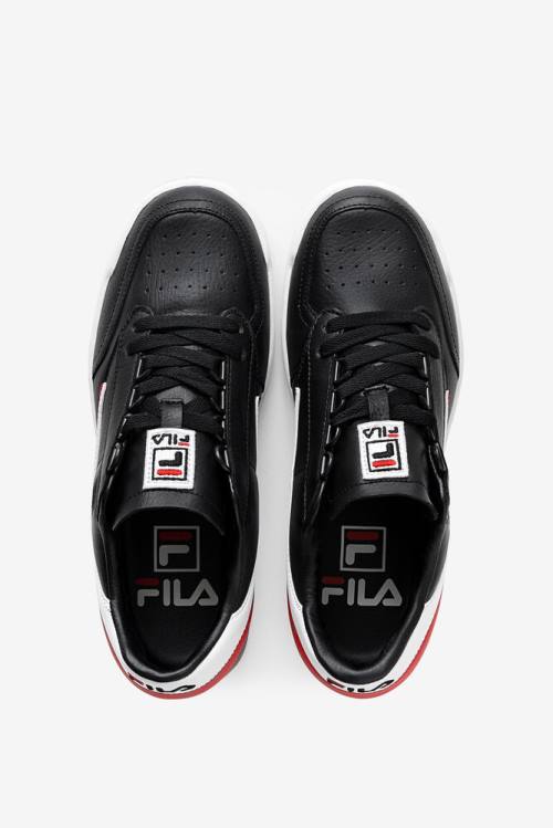 Black / White / Red Men's Fila Original Tennis Tennis Shoes | Fila098VO