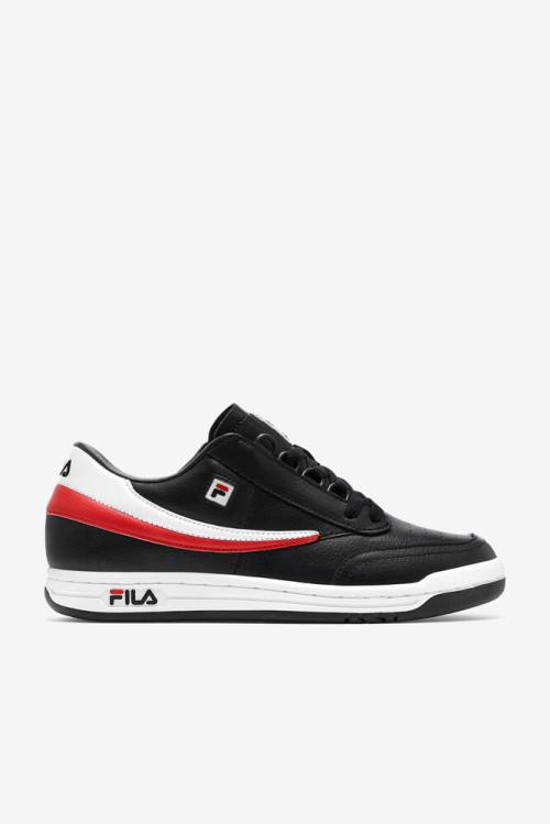 Black / White / Red Men\'s Fila Original Tennis Tennis Shoes | Fila098VO