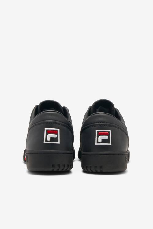 Black / White / Red Men's Fila Original Fitness Sneakers | Fila921VR